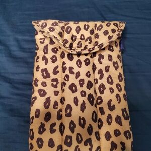 Leopard print BAGGU puffy pouch